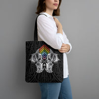 Aotearoa Kowhaiwhai Poutama Rainbow Motif Tote Bag LT9 - Polynesian Pride