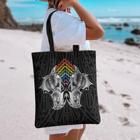 Aotearoa Kowhaiwhai Poutama Rainbow Motif Tote Bag LT9 - Polynesian Pride