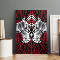 Aotearoa Kowhaiwhai Poutama Red Motif Canvas Wall Art LT9 - Polynesian Pride
