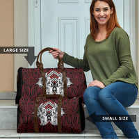 Aotearoa Kowhaiwhai Poutama Red Motif Travel Bag LT9 - Polynesian Pride