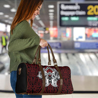 Aotearoa Kowhaiwhai Poutama Red Motif Travel Bag LT9 - Polynesian Pride