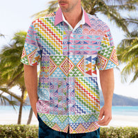 Aotearoa Kowhaiwhai Taniko Patchwork Rainbow Motifs Hawaiian Shirt LT9 - Polynesian Pride