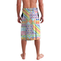Aotearoa Kowhaiwhai Taniko Patchwork Rainbow Motifs Lavalava LT9 - Polynesian Pride