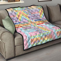Aotearoa Kowhaiwhai Taniko Patchwork Rainbow Motifs Quilt LT9 - Polynesian Pride