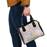 Aotearoa Kowhaiwhai Taniko Patchwork Rainbow Motifs Shoulder Handbag LT9 - Polynesian Pride