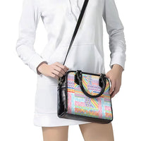 Aotearoa Kowhaiwhai Taniko Patchwork Rainbow Motifs Shoulder Handbag LT9 - Polynesian Pride