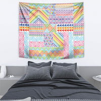 Aotearoa Kowhaiwhai Taniko Patchwork Rainbow Motifs Tapestry LT9 - Polynesian Pride