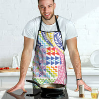 Maori Kowhaiwhai Taniko Patchwork Rainbow Motifs Apron LT9 - Polynesian Pride
