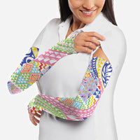 Maori Kowhaiwhai Taniko Patchwork Rainbow Motifs Arm Sleeves LT9 - Polynesian Pride