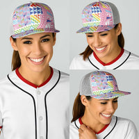 Maori Kowhaiwhai Taniko Patchwork Rainbow Motifs Baseball Net Cap LT9 - Polynesian Pride