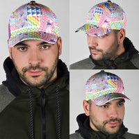 Maori Kowhaiwhai Taniko Patchwork Rainbow Motifs Classic Cap LT9 - Polynesian Pride