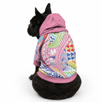 Maori Kowhaiwhai Taniko Patchwork Rainbow Motifs Pet Hoodie LT9 - Polynesian Pride