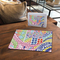 Maori Kowhaiwhai Taniko Patchwork Rainbow Motifs Puzzle LT9 - Polynesian Pride
