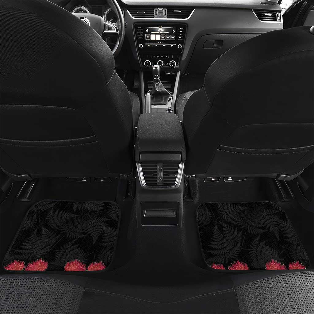 Meri Kirihimete Kakapo Car Mats Black Silver Fern Christmas Vibe