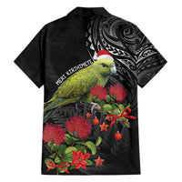 Meri Kirihimete Kakapo Family Matching Tank Maxi Dress and Hawaiian Shirt Black Silver Fern Christmas Vibe LT9 - Polynesian Pride
