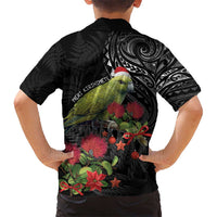 Meri Kirihimete Kakapo Hawaiian Shirt Black Silver Fern Christmas Vibe