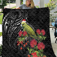 Meri Kirihimete Kakapo Quilt Black Silver Fern Christmas Vibe LT9 Black - Polynesian Pride