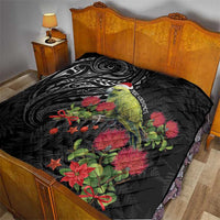 Meri Kirihimete Kakapo Quilt Black Silver Fern Christmas Vibe LT9 - Polynesian Pride