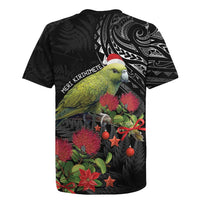 Meri Kirihimete Kakapo Rugby Jersey Black Silver Fern Christmas Vibe LT9 - Polynesian Pride