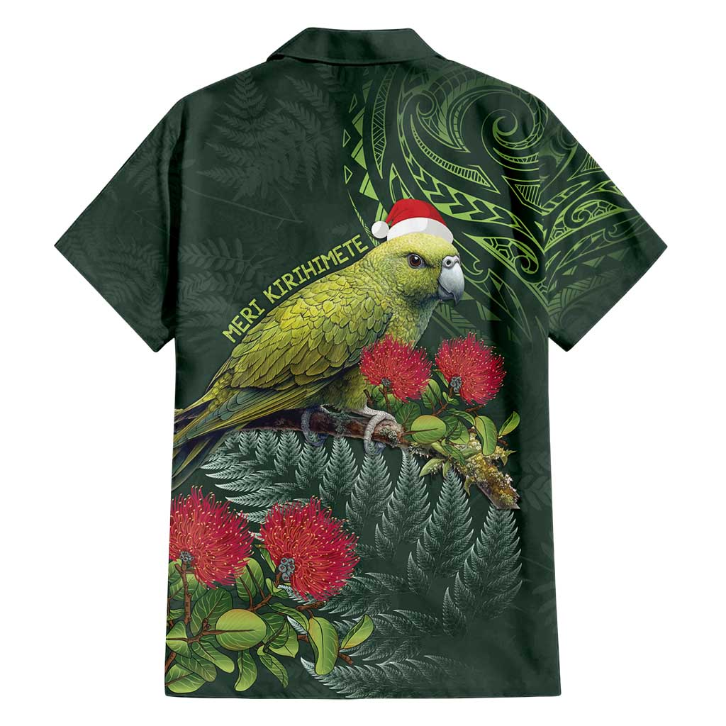 Meri Kirihimete Kakapo Family Matching Long Sleeve Bodycon Dress and Hawaiian Shirt Green Silver Fern Christmas Vibe LT9 - Polynesian Pride