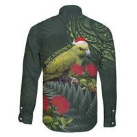 Meri Kirihimete Kakapo Family Matching Summer Maxi Dress and Hawaiian Shirt Green Silver Fern Christmas Vibe LT9 - Polynesian Pride