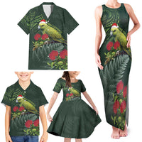Meri Kirihimete Kakapo Family Matching Tank Maxi Dress and Hawaiian Shirt Green Silver Fern Christmas Vibe LT9 - Polynesian Pride