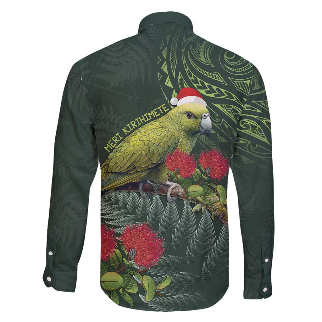 Meri Kirihimete Kakapo Family Matching Tank Maxi Dress and Hawaiian Shirt Green Silver Fern Christmas Vibe LT9 - Polynesian Pride