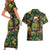 Meri Kirihimete Kakapo Couples Matching Short Sleeve Bodycon Dress and Hawaiian Shirt New Zealand Christmas with Tropical Vibe