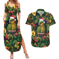 Meri Kirihimete Kakapo Couples Matching Summer Maxi Dress and Hawaiian Shirt New Zealand Christmas with Tropical Vibe LT9 Green - Polynesian Pride