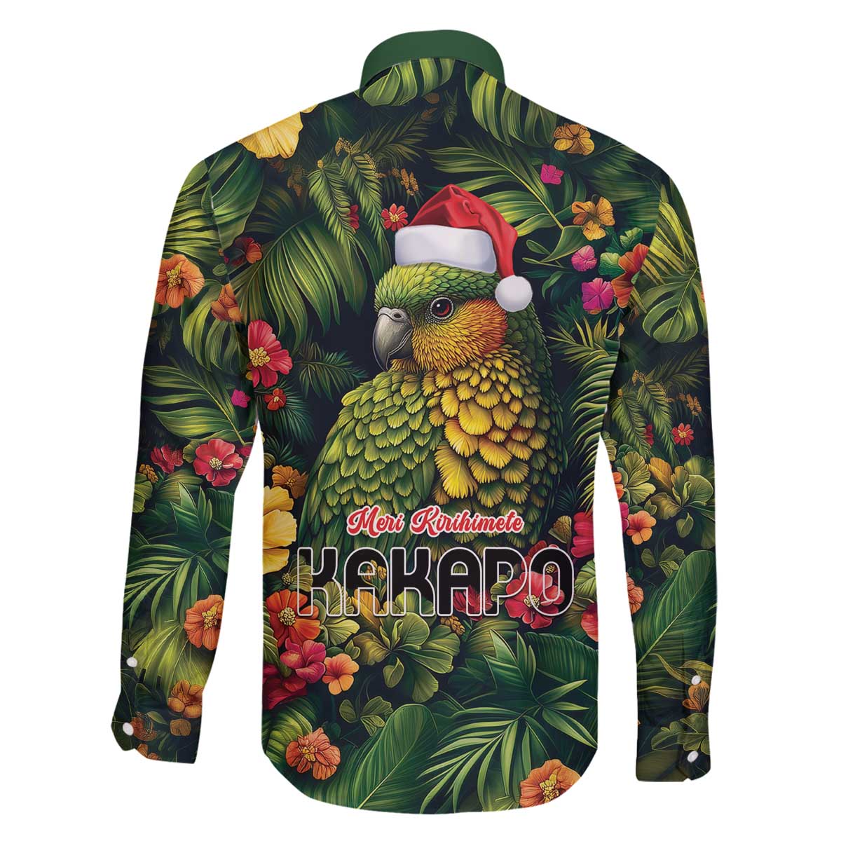 Meri Kirihimete Kakapo Family Matching Off The Shoulder Long Sleeve Dress and Hawaiian Shirt New Zealand Christmas with Tropical Vibe LT9 - Polynesian Pride