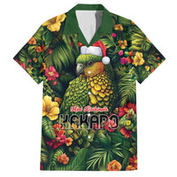 Meri Kirihimete Kakapo Family Matching Off Shoulder Maxi Dress and Hawaiian Shirt New Zealand Christmas with Tropical Vibe LT9 Dad's Shirt - Short Sleeve Green - Polynesian Pride