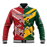 Australia-Tonga Rugby Pacific Custom Baseball Jacket The Kangaroos and Mate Ma'a Tonga