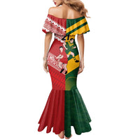 Australia-Tonga Rugby Pacific Custom Mermaid Dress The Kangaroos and Mate Ma'a Tonga