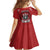 Tonga Rugby XIII Custom Family Matching Off Shoulder Short Dress and Hawaiian Shirt Mate Ma'a Tonga with Ngatu Pattern