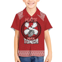 Tonga Rugby XIII Custom Family Matching Summer Maxi Dress and Hawaiian Shirt Mate Ma'a Tonga with Ngatu Pattern