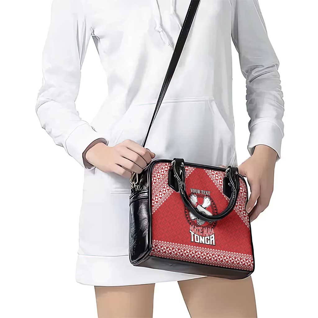 Tonga Rugby XIII Custom Shoulder Handbag Mate Ma'a Tonga with Ngatu Pattern