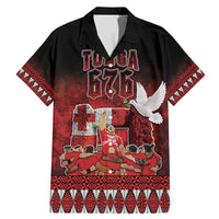 Custom Tonga 676 Haamonga a Maui Family Matching Mermaid Dress and Hawaiian Shirt Tongan Sipi Tau Unique Dance LT9 Dad's Shirt - Short Sleeve Red - Polynesian Pride
