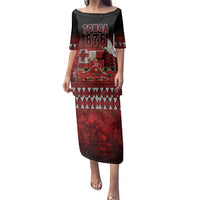 Custom Tonga 676 Haamonga a Maui Family Matching Puletasi and Hawaiian Shirt Tongan Sipi Tau Unique Dance LT9 Mom's Dress Red - Polynesian Pride