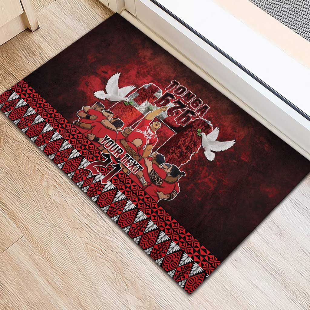 Custom Tonga 676 Haamonga a Maui Rubber Doormat Tongan Sipi Tau Unique Dance LT9 - Polynesian Pride