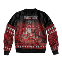 Custom Tonga 676 Haamonga a Maui Sleeve Zip Bomber Jacket Tongan Sipi Tau Unique Dance LT9 - Polynesian Pride
