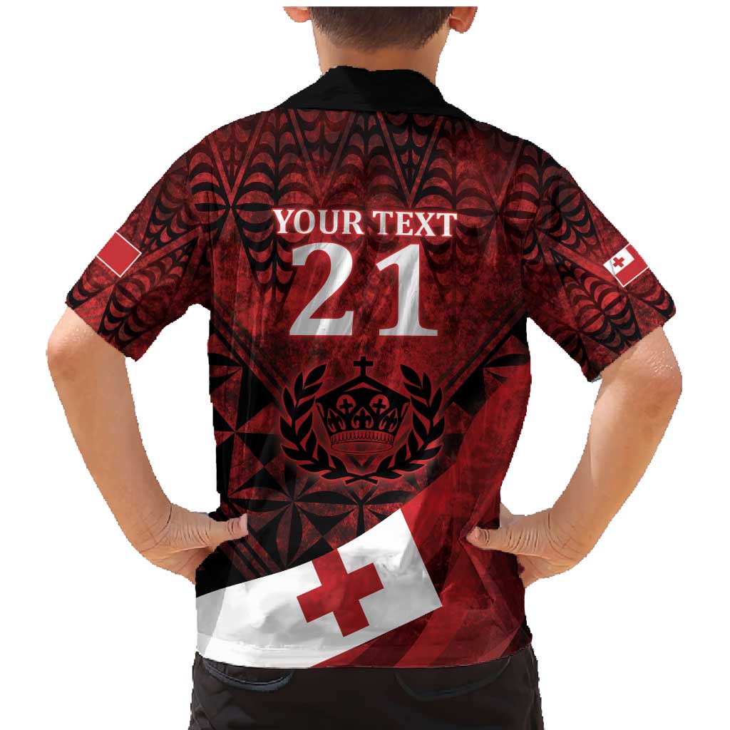 Custom Tonga XIII Rugby Tribal Tattoo Family Matching Mermaid Dress and Hawaiian Shirt Mate Ma'a Tonga Kupesi Ngatu Grunge Style LT9 - Polynesian Pride