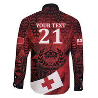 Custom Tonga XIII Rugby Tribal Tattoo Family Matching Summer Maxi Dress and Hawaiian Shirt Mate Ma'a Tonga Kupesi Ngatu Grunge Style LT9 - Polynesian Pride