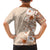 Pasifika Sataoa Pattern Plumeria Vintage Kid Hawaiian Shirt Brown Beige Tan LT9 - Polynesian Pride