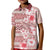 Pasifika Sataoa Pattern Plumeria Vintage Kid Polo Shirt Cherry LT9 Kid Cherry - Polynesian Pride