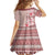 Pasifika Sataoa Pattern Plumeria Vintage Kid Short Sleeve Dress Cherry LT9 - Polynesian Pride