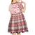 Pasifika Sataoa Pattern Plumeria Vintage Kid Short Sleeve Dress Cherry LT9 - Polynesian Pride