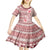 Pasifika Sataoa Pattern Plumeria Vintage Kid Short Sleeve Dress Cherry LT9 - Polynesian Pride
