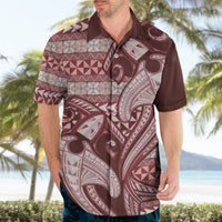 Vintage Hammerhead Shark Valentine Day Hawaiian Shirt Pasifika Sataoa Pattern - Cherry LT9 - Polynesian Pride