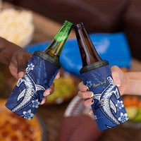 Personalized Hawaiian Maori Hammerhead Shark 4 in 1 Can Cooler Tumbler Polu Plumeria - Polynesian Pride