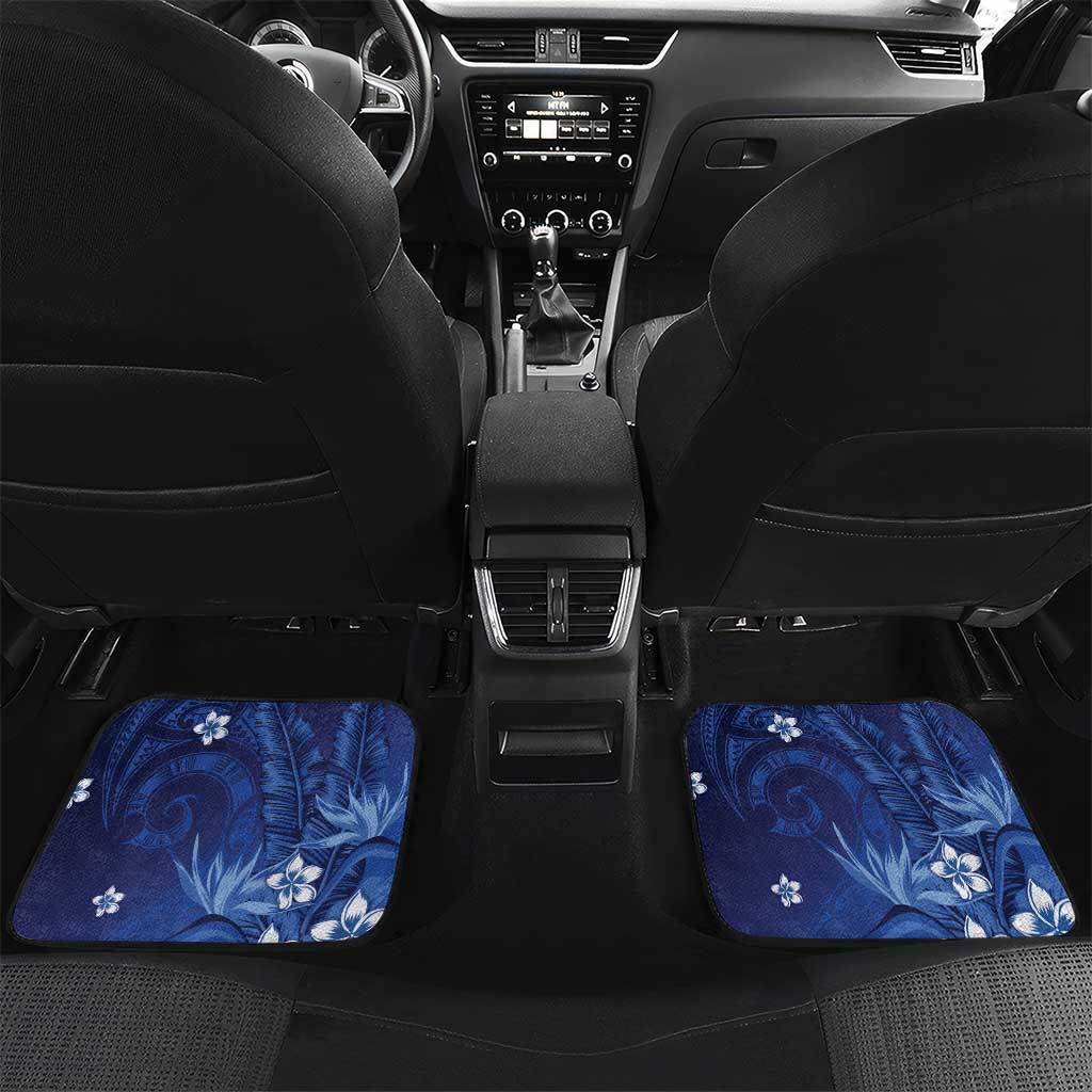 Personalized Hawaiian Maori Hammerhead Shark Car Mats Polu Plumeria - Polynesian Pride